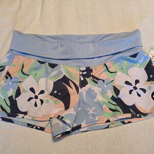 Roxy Endless Summer Printed Medium M Board Shorts NEW NWT Blue Peach Green Flora